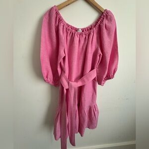 Tommy Bahama St. Lucia pink linen dress (L)